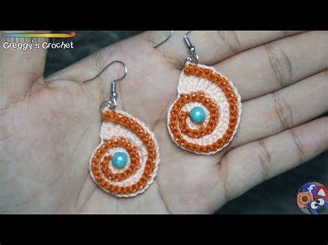 Crochet Seashell Earrings Tutorial Youtube