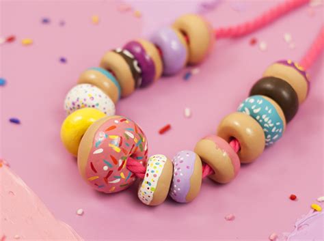 Make And String Up A Polymer Clay Donut Necklace The Beading Gem S