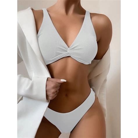 Ribbed White Bikini Atelier Yuwa Ciao Jp