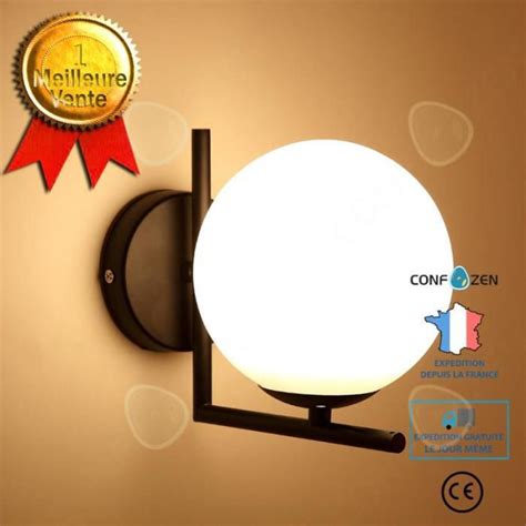 Marque Generique Confo® Applique Boule De Verre Led Applique Murale