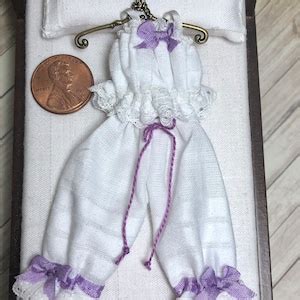 Miniature Dollhouse Camisole Bloomers Set Artist Made Boudoir Underwear Accessories Lingerie