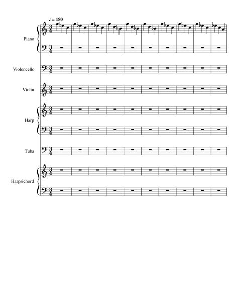 bing bong Sheet music for Piano, Violin, Cello, Tuba & more instruments (Piano Sextet ...