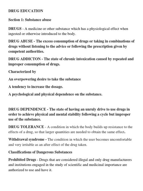 Nstp Chapter 6 Drug Education Pdf Substance Abuse Drugs