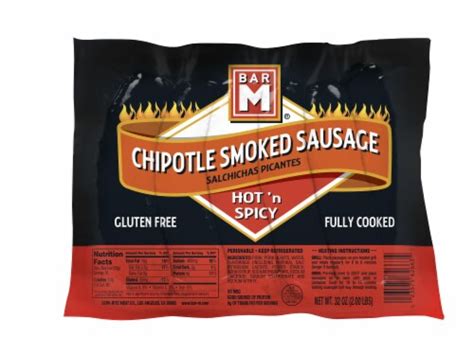 Bar M Chipotle Smoked Sausage Links 32 Oz Kroger