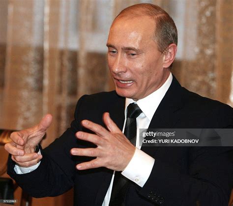 Russian President Vladimir Putin Gestures As He Speaks With European News Photo Getty Images