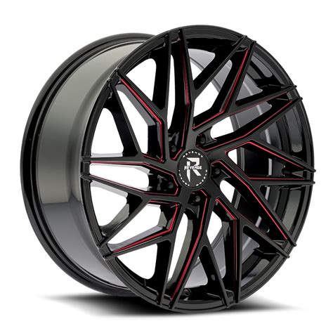 Pacific Wheel Distributors Reno Nevada Rl Gloss Black Red Milled