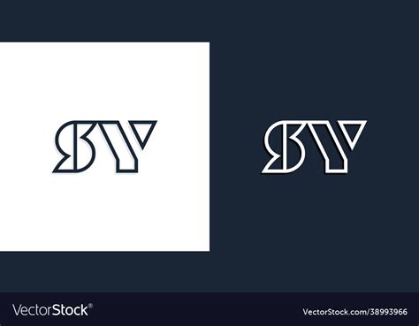 Abstract Line Art Initial Letters Sy Logo Vector Image