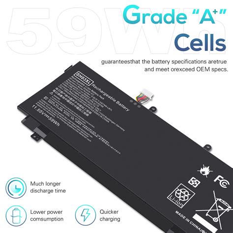 SH03XL Battery For HP Spectre X360 13 AC 13 AC033DX 13 W HSTNN LB7L