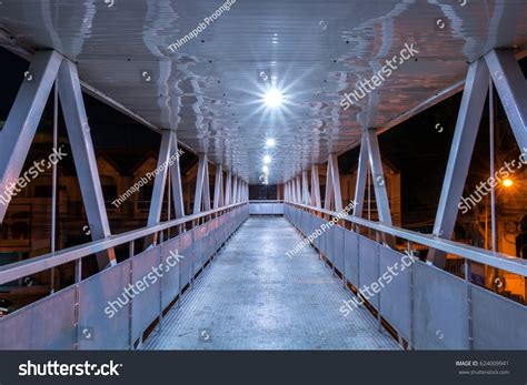 overhead pedestrian bridge stock photo  shutterstock