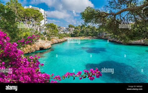 Cala Dor Bay At Cala Dor City Palma Mallorca Island Spain Stock