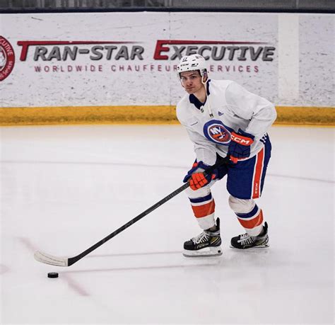 Matt Barzal is back on the ice for practice this morning. : r ...