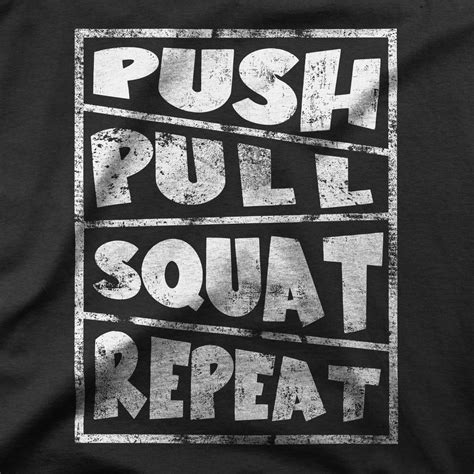 Push Pull Squat Shirt, Workout Graphic Tee, Grunge Fitness Shirt for ...