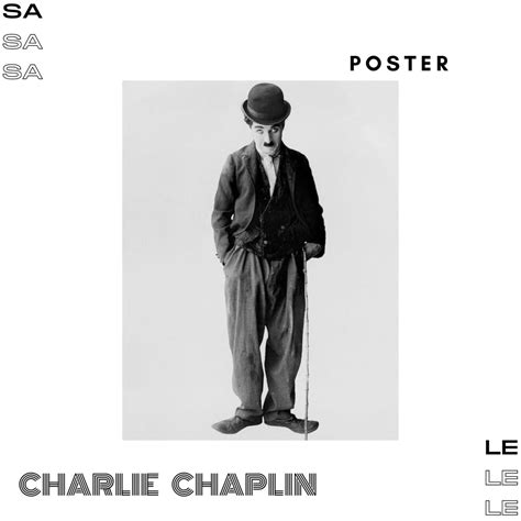 Jual POSTER DINDING CHARLIE CHAPLIN Ukuran A3 A4 Bisa Custom Gambar