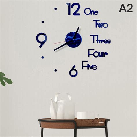 3d Mirror Wall Clock Modern Design Creative Acrylic Quartz Wall Clocks