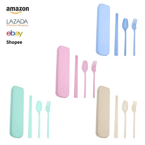 Supply Eco Friendly Portable Wheat Straw Cutlery Set Reusable