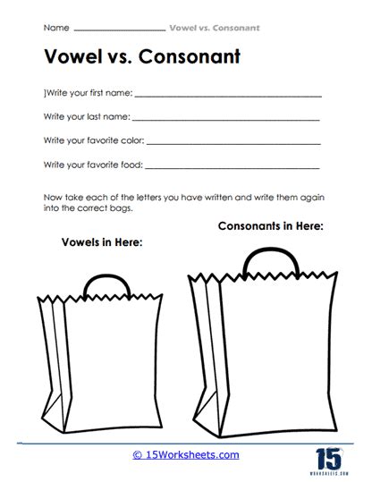 Vowels Vs Consonants Worksheets 15