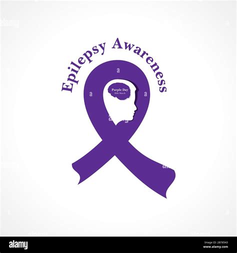 Vector Illustration For World Epilepsy Day Purple Day Epilepsy Awareness 26 March Purple