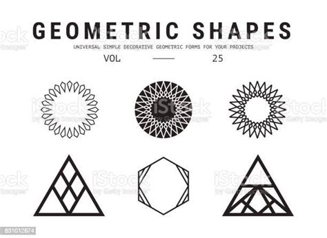 Universal Geometric Shapes Set Stock Illustration Download Image Now