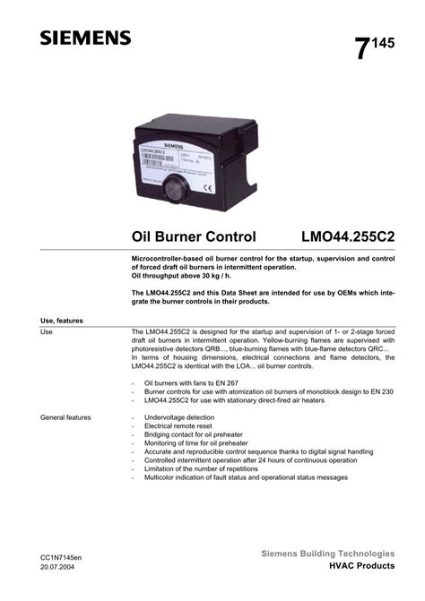 Oil Burner Control Lmo C Romstal