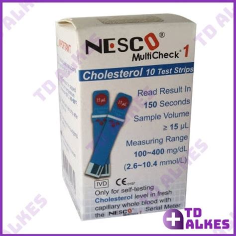 Jual Strip Test Cek Kolesterol Lemak Nesco Cholestrol Refill Isi 10