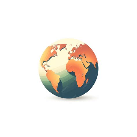 Premium Ai Image Minimalist Globe Illustration