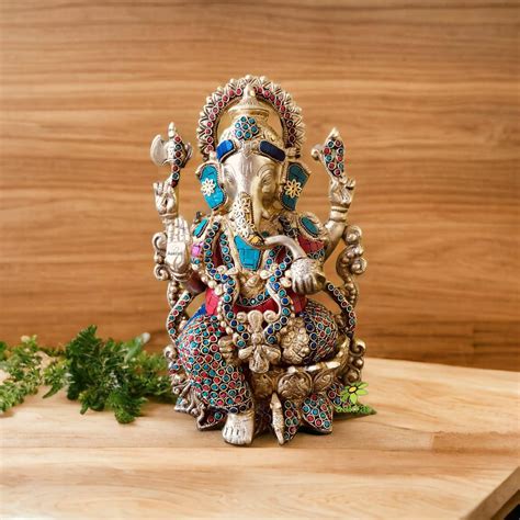 Brass Ganesha Statue Lord Ganesha Murti Ganesha Idol Brass Elephant