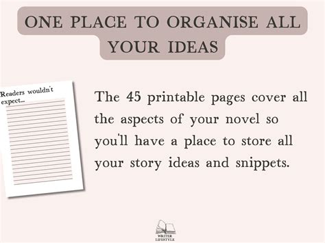 Brainstorming Printables For Writers Story Idea Organizer For Authors Story Mapping Template