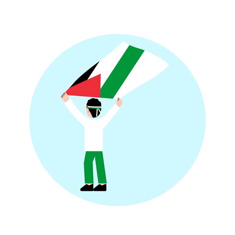 Man Holding Palestine Flag 33107545 Vector Art at Vecteezy