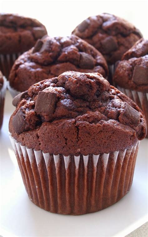 Chocolate Chocolate Chunk Muffin Recipe Flavorite