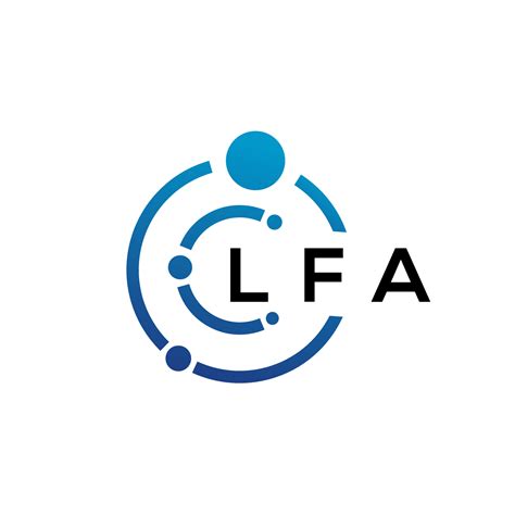 lfa letter technology logo design  white background lfa creative