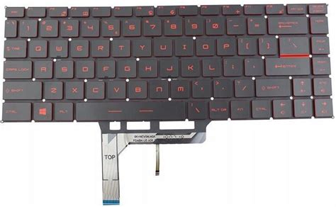 Podzespoły do laptopa INNY KLAWIATURA DO MSI GF63 THIN 10SCXR LED RED