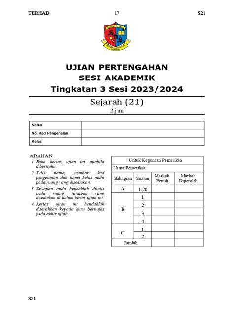 Muka Depan Ujian Pdf