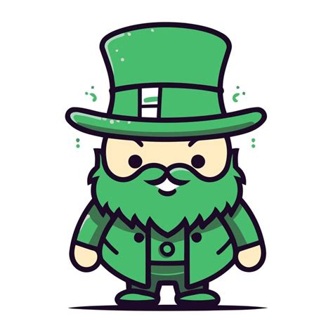 Duende Con Sombrero Verde Y Barba Ilustraci N Vectorial Vector