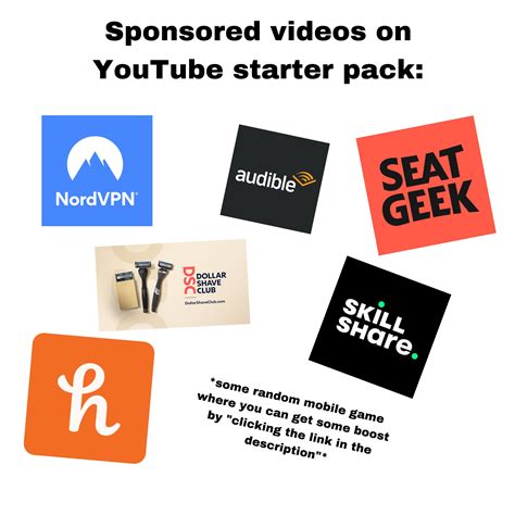 Sponsored Videos On Youtube Starter Pack Rstarterpacks Starter