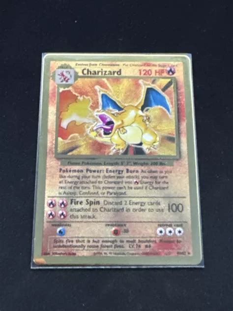 CHARIZARD METAL GOLD Card UPC Pokemon 25th Anniversary Celebrations 4