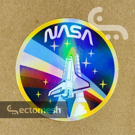 Nasa Space Shuttle Rainbow Badge Vinyl Sticker Waterproof Shopee