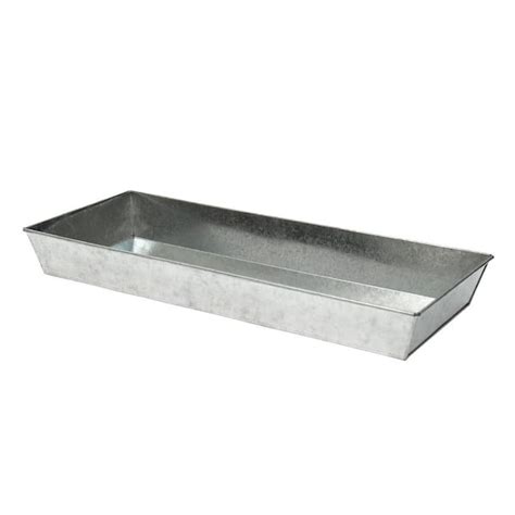 Achla Designs Large Versatile Galvanized Steel Tray 24 In W Antique Finish C 91 The Home Depot