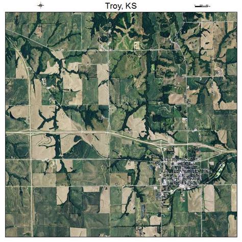 Aerial Photography Map of Troy, KS Kansas