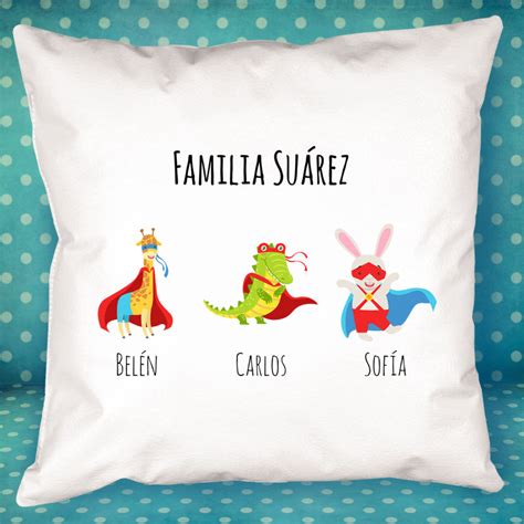 Cojín familias personalizado Calledelregalo es