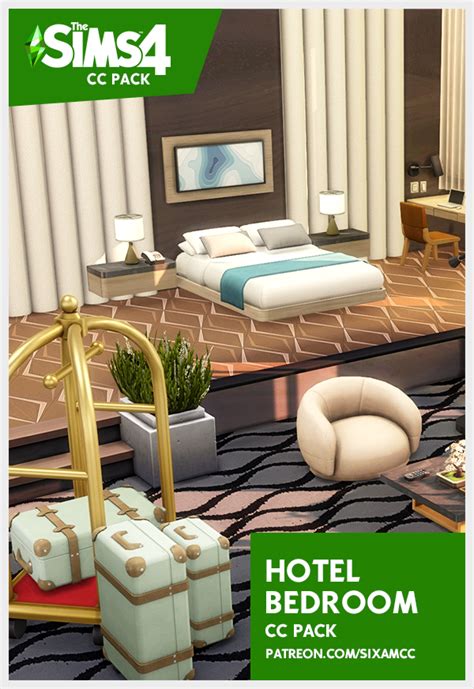 SIXAM CC Modern Teen Room, Play Sims 4, Mod Decor, Hotel Reception ...