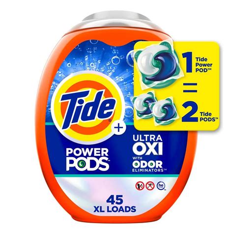 Tide Ultra Oxi Power Odor Eliminators Unscented Laundry Detergent Pods