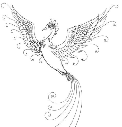 Coloriage Un Beau Phénix télécharger et imprimer gratuit sur