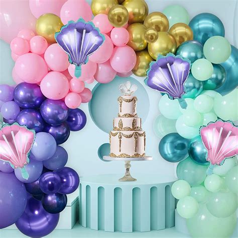 Mermaid Tail Balloon Garland Arch Kit 156 Pcs 5 Homefurniturelife