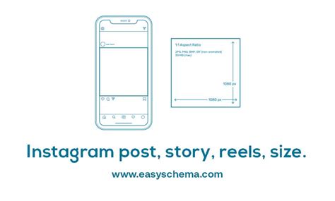 Instagram post, story, reels, size. - Easyschema.com