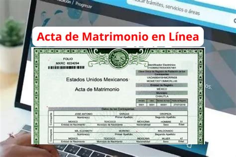 Acta de Matrimonio en Línea