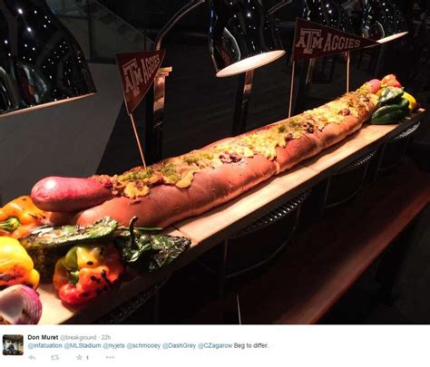 This 4 Foot 12 Pound Hot Dog Needs A 12th Man To Eat At Texas Aandm