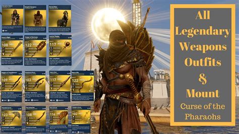 Assassins Creed Origins All Legendary Weapons Outfits And Mount