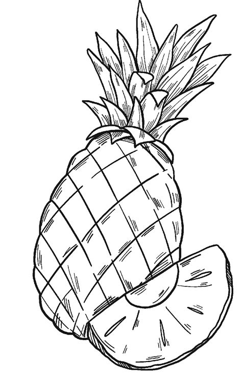 Coloriage Ananas à imprimer