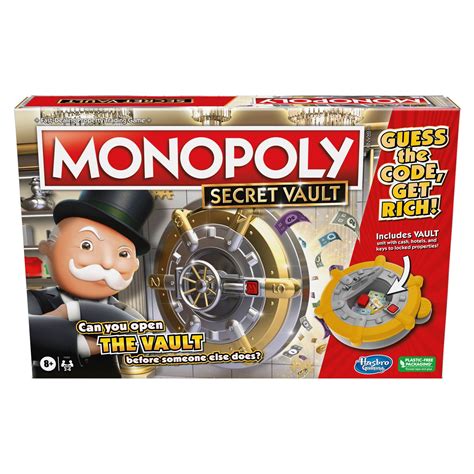 Hasbro Games Monopoly Secret Vault Game for 2-6 Players, Ages 8