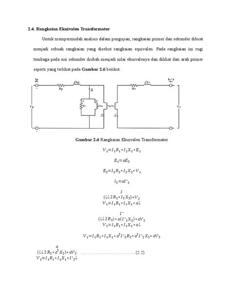 Rangkaian Ekivalen Trafo Ideal Pdf